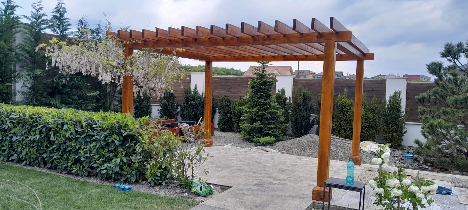 Terasă rustică lemn masiv Oradea